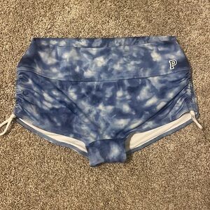 Blue tie dye Victoria’s Secret boy short bikini small